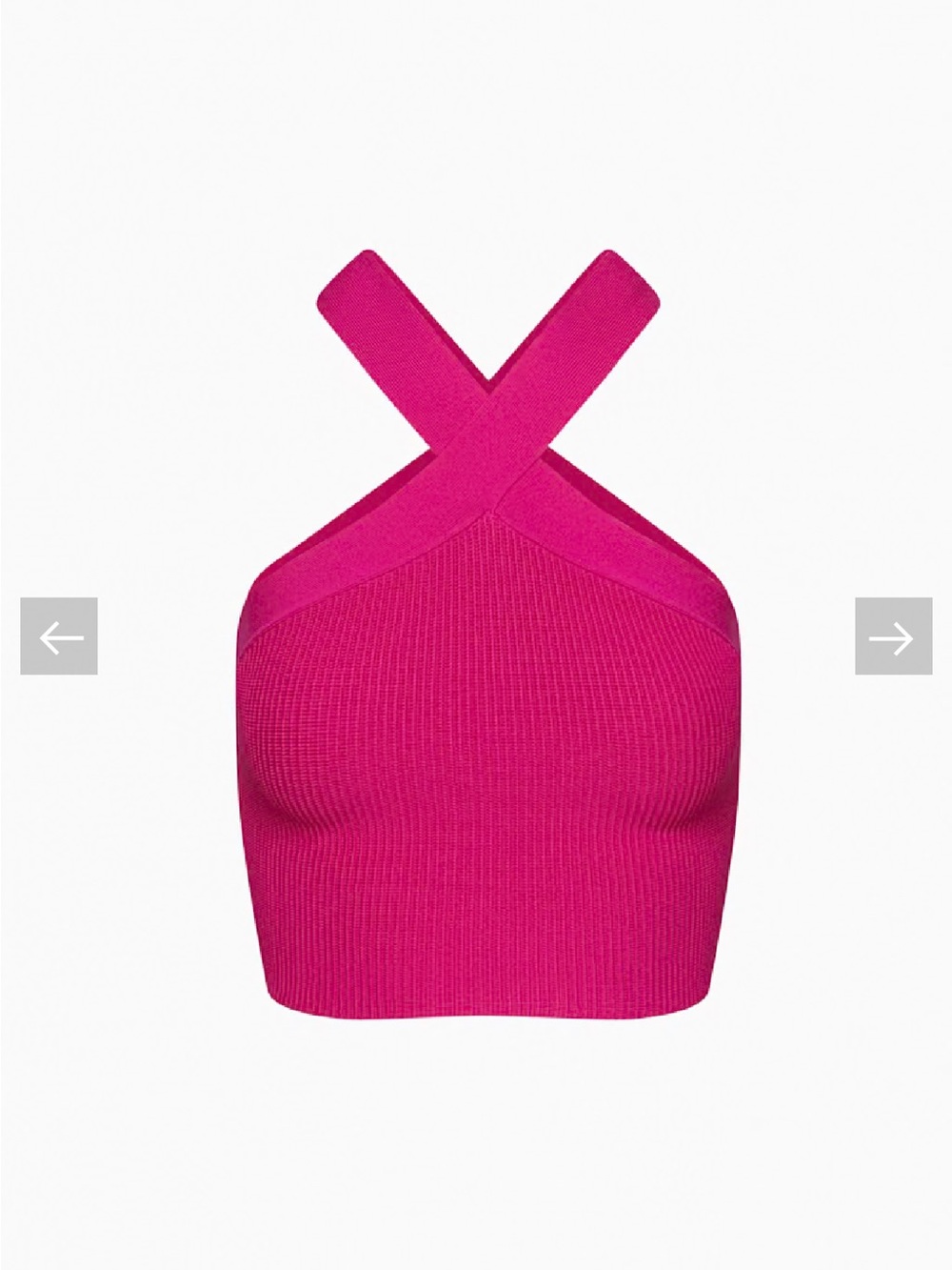 Aritzia Babaton Sculpt Knit Criss Cross Cropped Tank Pink